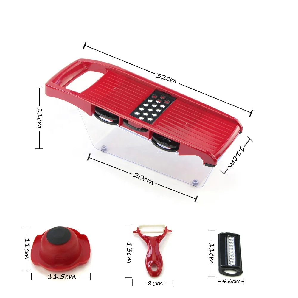 Креативная ломтерезка для мандолина Ломтерезка нарезки соломкой набор овощей с 6 сменными лезвиями из нержавеющей стали Многофункциональные кухонные инструменты