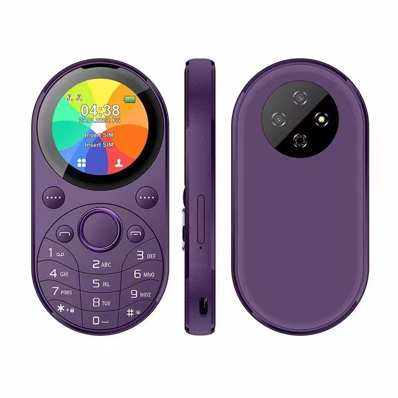 2024 i15 mini Oval Small Mobile Phone Dual SIM GSM 1.39 inch Screen Speed Dial Magic Voice Blacklist Vibration FM Radio Type-C