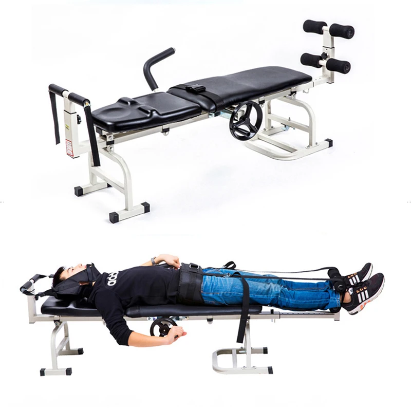 Multifunctional Steel Physiotherapy Traction Bed Narrow Version Comfortable Intermittent Lumbar Cervical Hospital Support Whole
