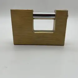 Sample available 75mm rectangular brass padlock security cheap square lock