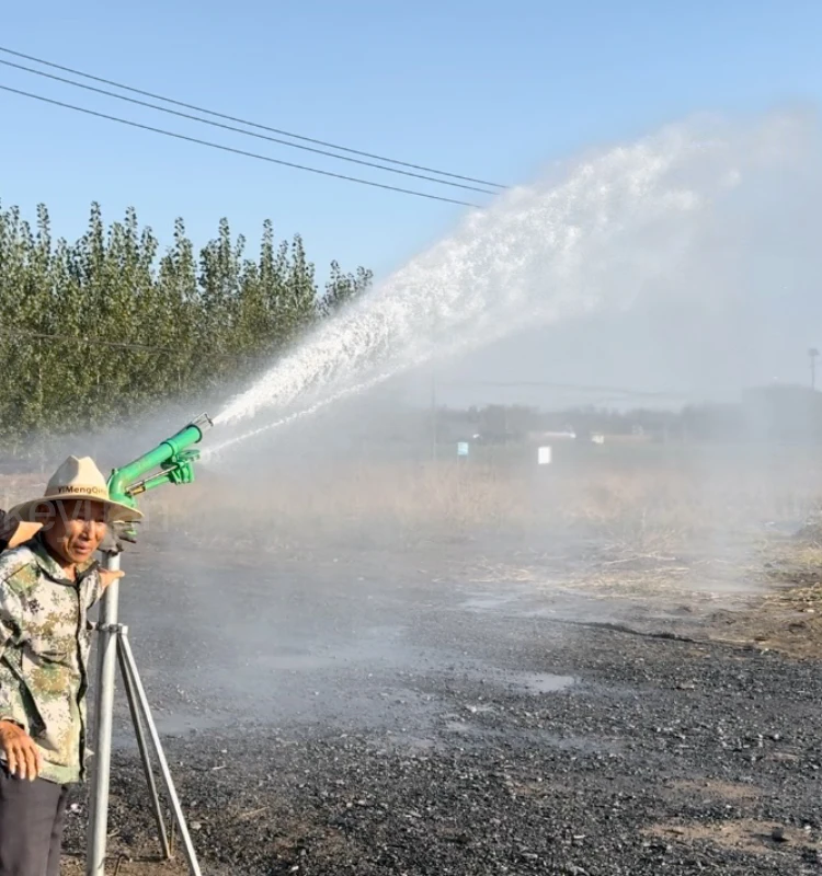 Big Farm Sprinkler Irrigation System 62m Long Shoot Radius 360 Degree Rotary Adjustable Elevation Vortex Big Rain Gun