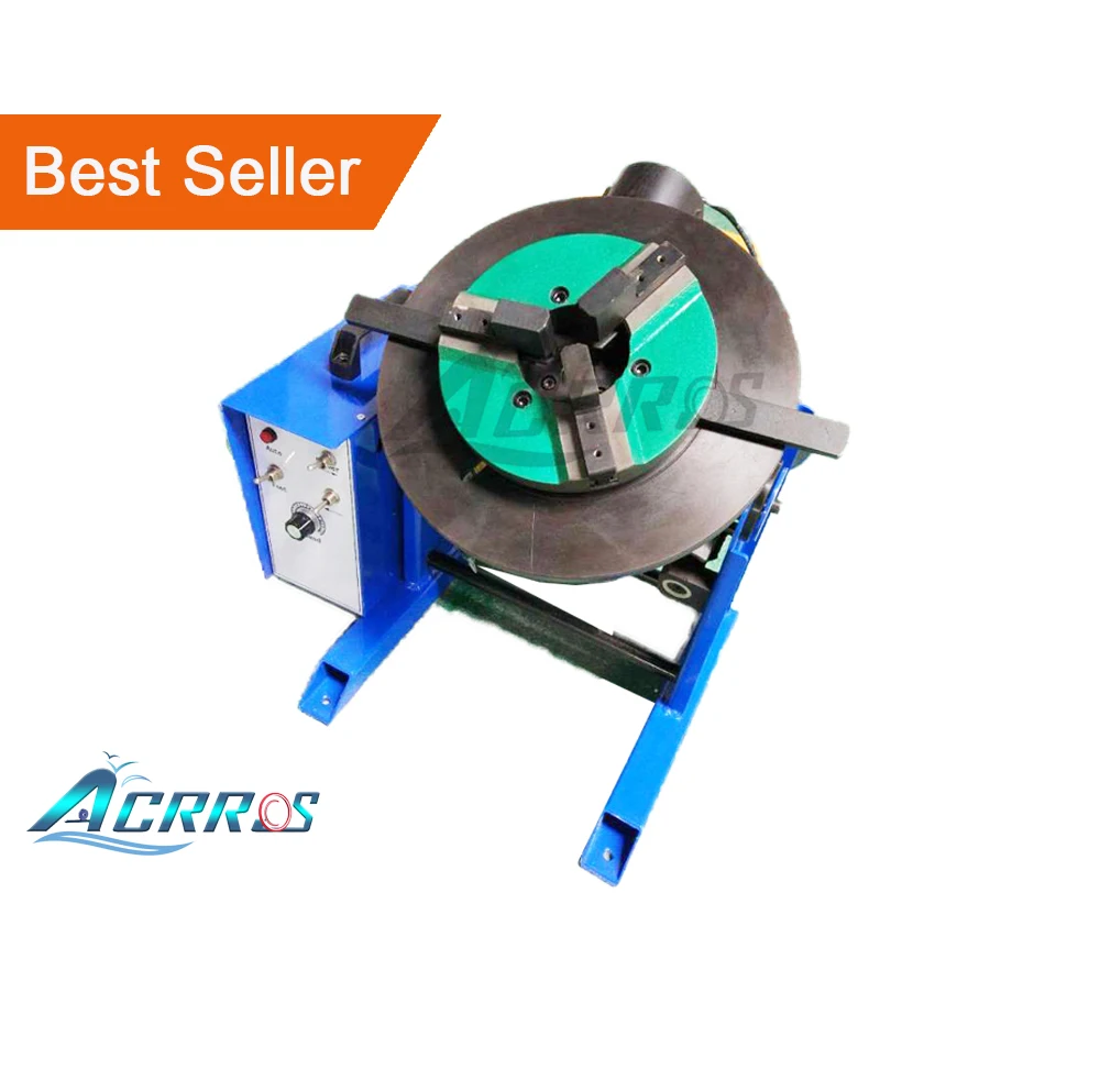 Welding Turntable 300Kg Rotary Welding Positioner Turntable Table For Tig/Mig Welder With 3 Jaw Manual Chuck