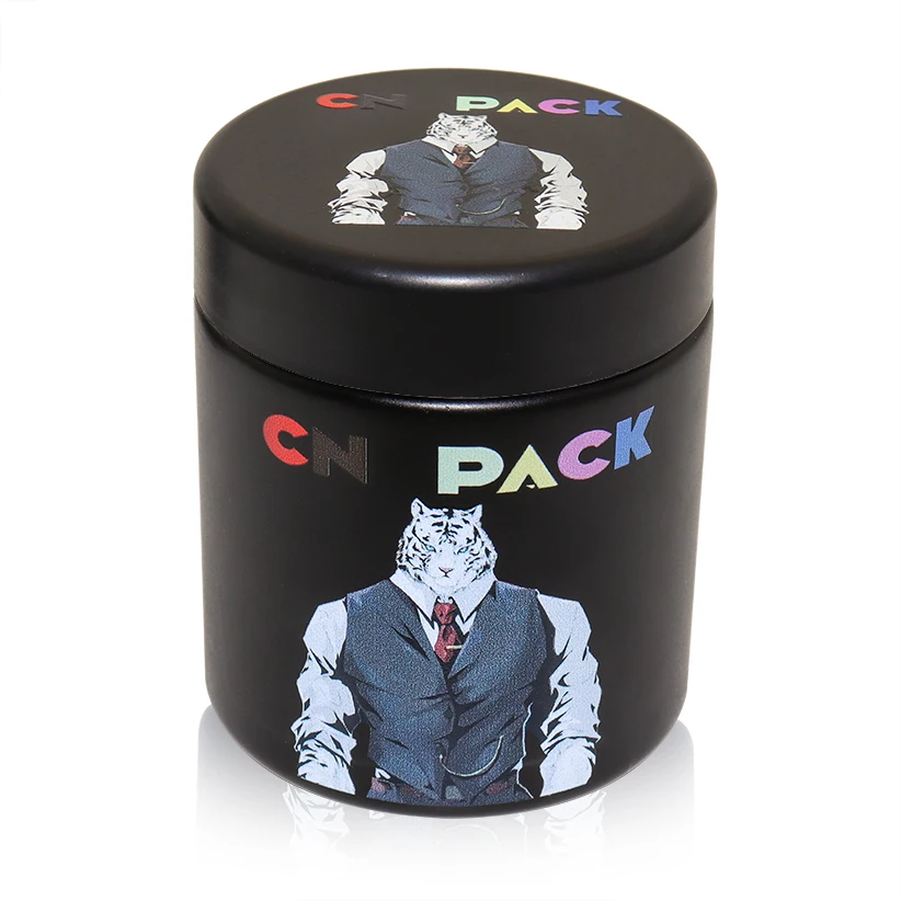 Матовые стеклянные банки 2 3 4 унции 7 г для цветов черный контейнер хранения под УФ-лампой изготовленный на заказ матовый с защитой от запаха защиты детей