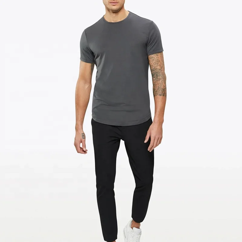 2023 Spring New Collection Curve-Hem Tee Heavyweight tshirts Pima Cotton Hot