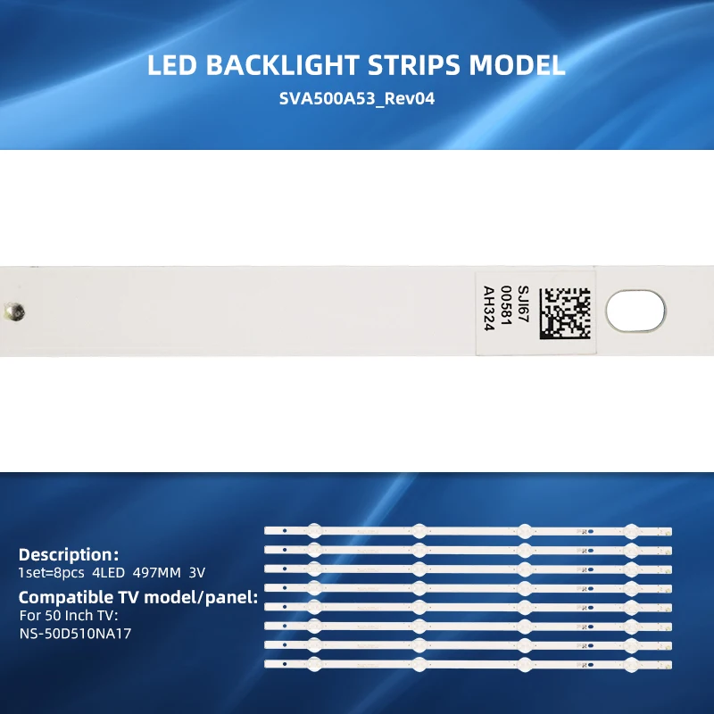 High quality OEM/ODM MANUFACTURE LED TV Backlight  for 50 Inch  SVA500A53 Rev04_4LED_160121 AH324 E306084  NS-50D510NA17