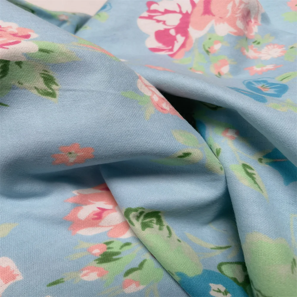 High quality digital printed flannel 100% cotton fabric for duvet cover pillowcase fabric
