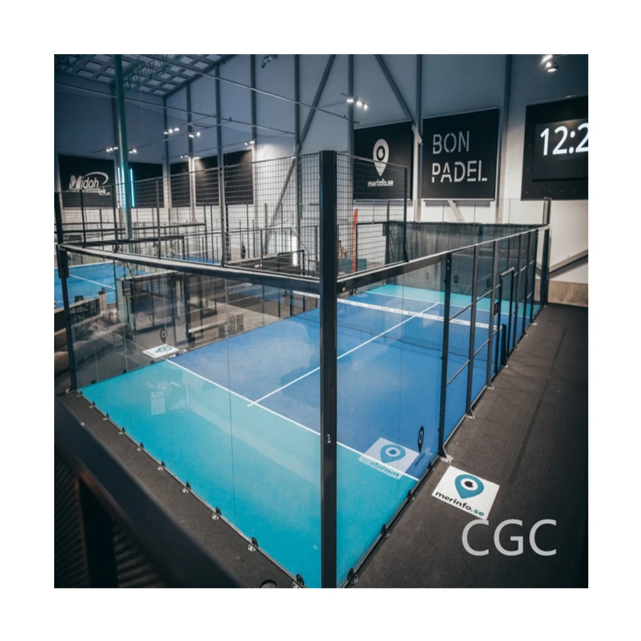 Factory Price Hot Sale Panoramic Padel Tennis Courts Artificial turf Tempered Glass  Padel Court