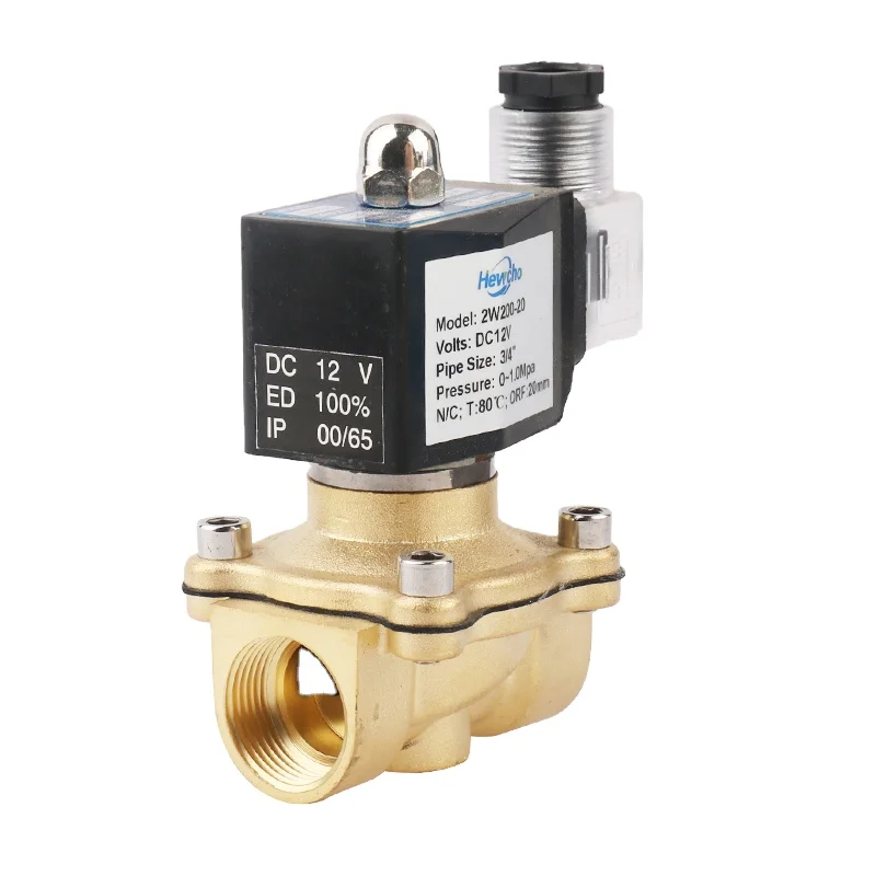 2W  200-20 3/4Inch  DC12V  Directing Acting Type Normally  Closed Water Solenoid Valve
