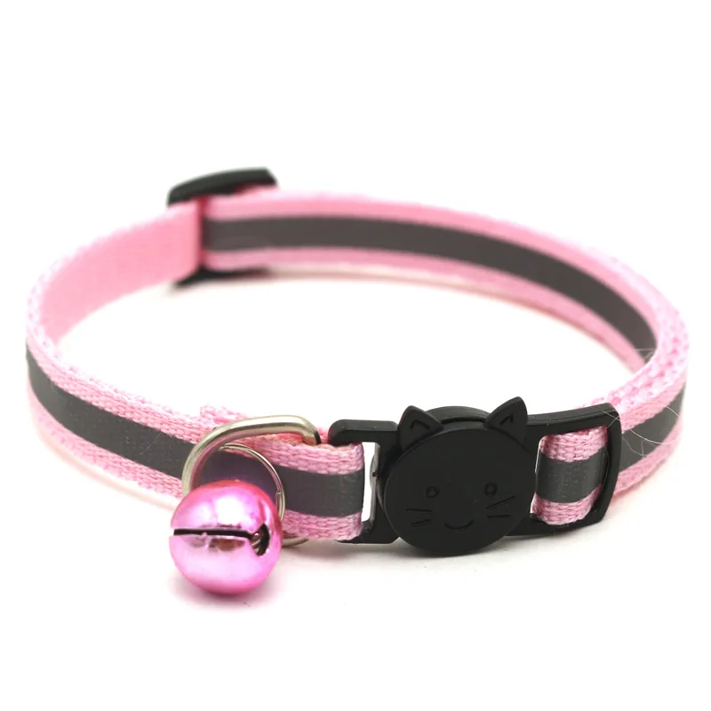 Cute Cat Safety Buckle Collar Multicolor Optional Reflective Cat Collars