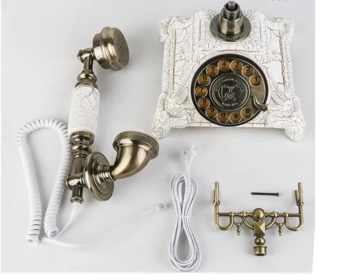 Antique Phone European Style Vintage Telephone Retro Landline Telephones Decor Old Fashioned Phones Home Office Hotel Decoration