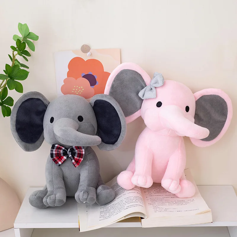 Unisex Baby Comfort Elephant Plush Doll Super Soft Ragdoll Sleeping Cute Toy with PP Cotton Filling for Stress Relief Birthdays