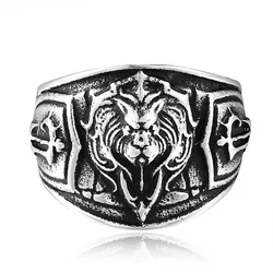 BEIER World of Warcraft - The Alliance 316L Stainless Steel Lion Theme Ring
