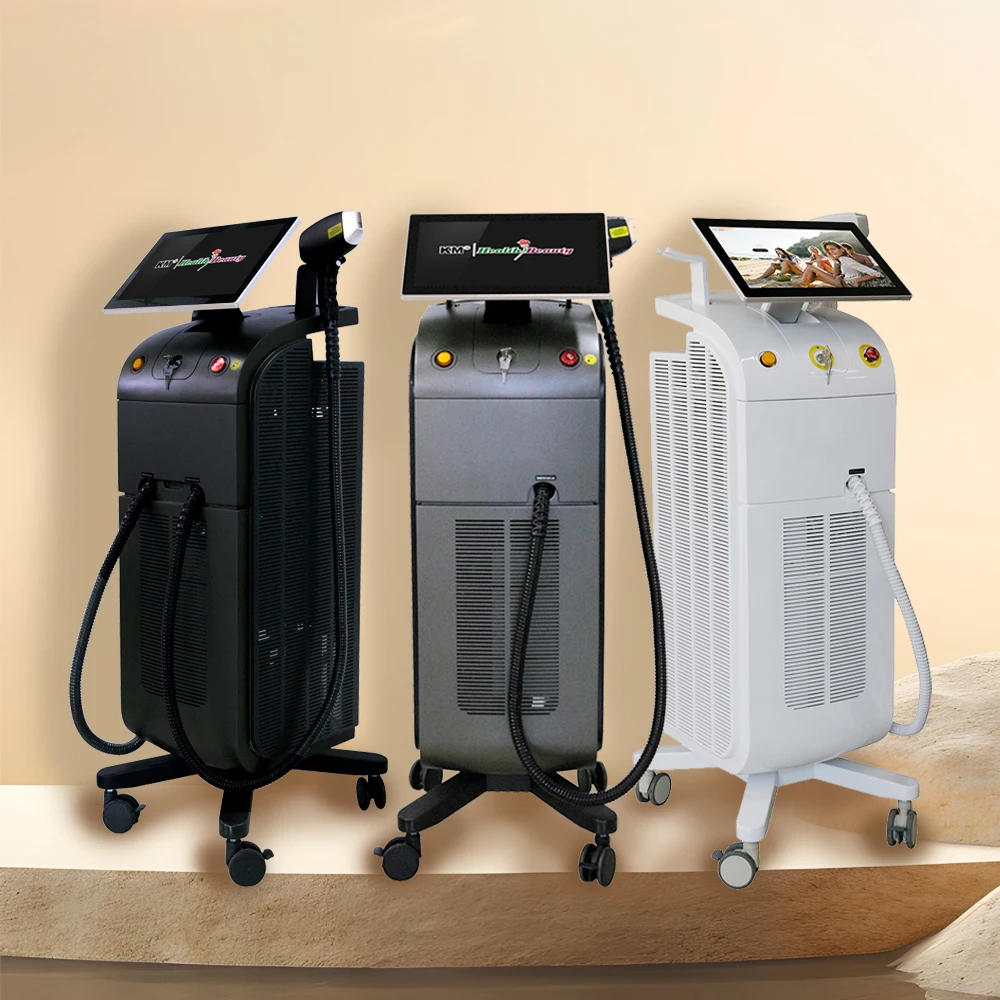 30% off  KM900D KM laser Titanium Pro laser hair removal machine with 6 changeable spot size head for depilation