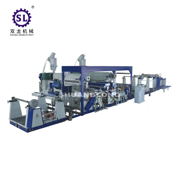 Automatic Fast Speed Press Double Extrusion Laminating Machine For Pp Woven Non-woven Fabric