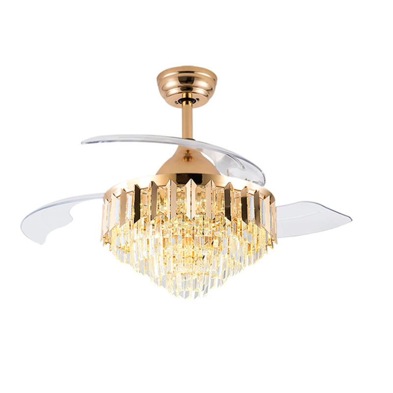 HSG Model1268B вход lux современный кристалл 42 дюймов золотой потолочный светильник с