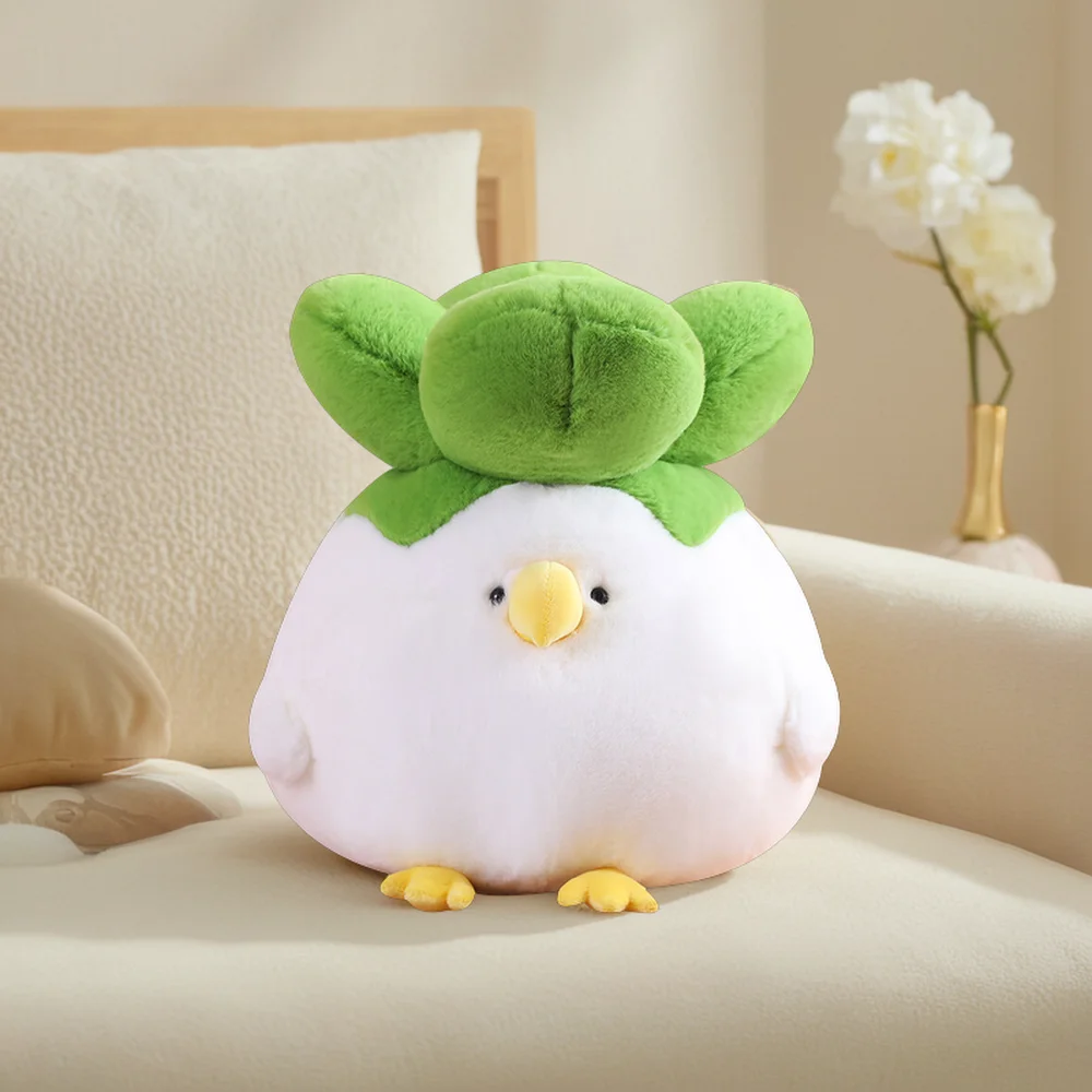 Custom Creative Design Vegetable Animal Soft Plush Toy Chick Doll Green Beetle Chicken Plush Toy