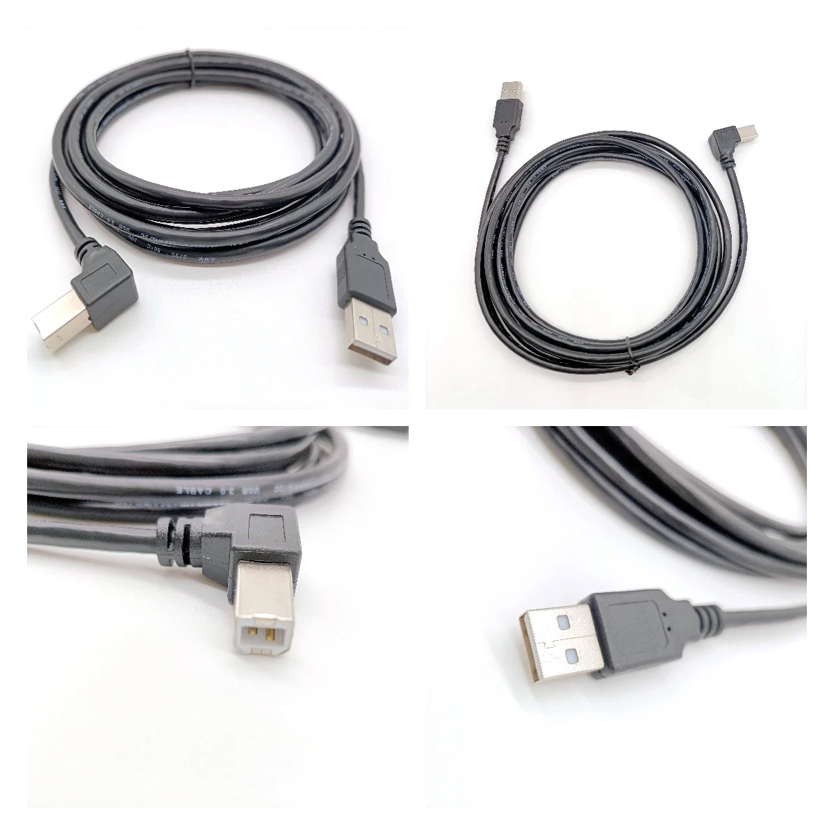 Высокоскоростной USB-кабель для 2 0 принтера от AM до BM 480 Мбит/с USB типа B 90 градусов кабель передачи данных