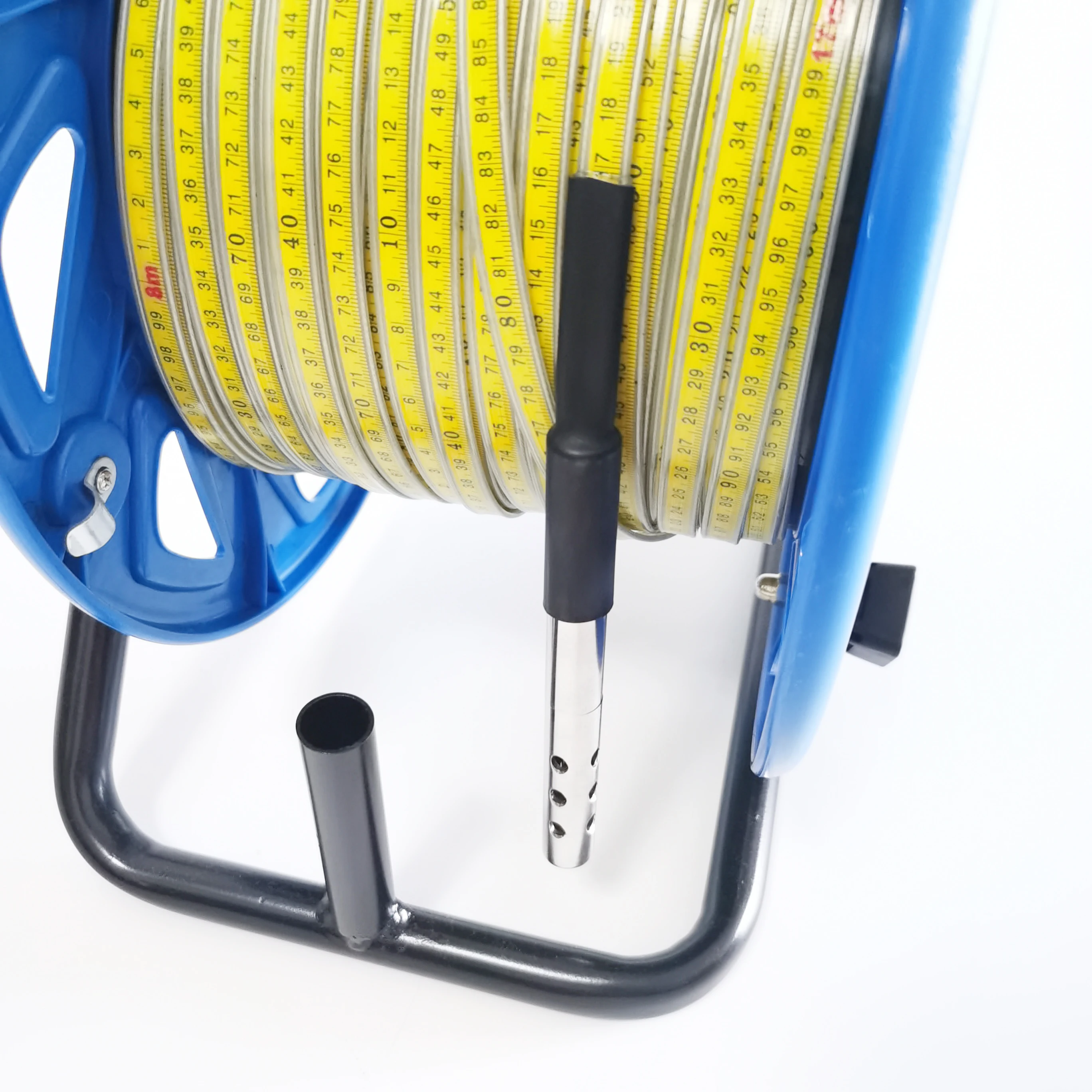 14mm small diameter 50-500M deep well water level sensor probe high quality steel ruler water level gauge