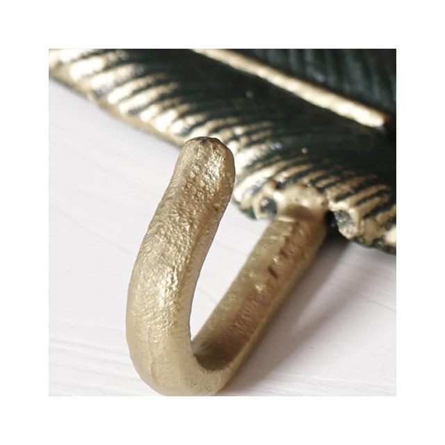 Medieval Style Cast Iron Feather Hook - For Clothes, Keys, Backdoor Decor