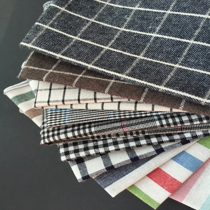 Trade Assurance Spot Direct Supply Plaid Suit Dinner Pocket square Towel Handkerchief Cotton