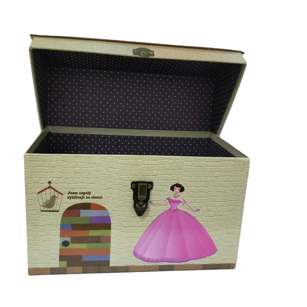 House shape  cardboard suitcase box for kids clothes packing box