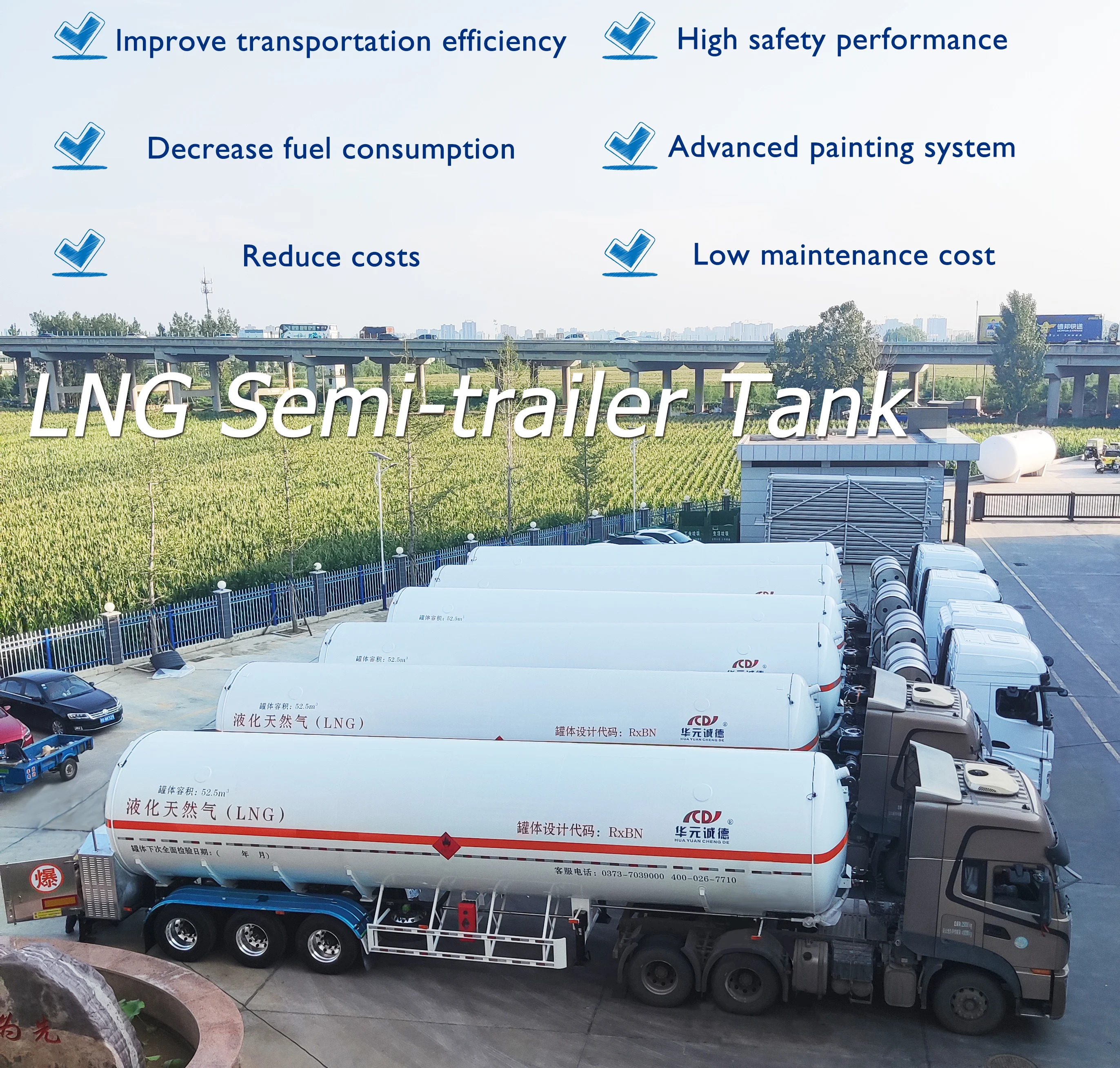 Подгонянная с завода дорога Lpg LNG прицеп 25 тонн танк-танкер полуприцеп для продажи