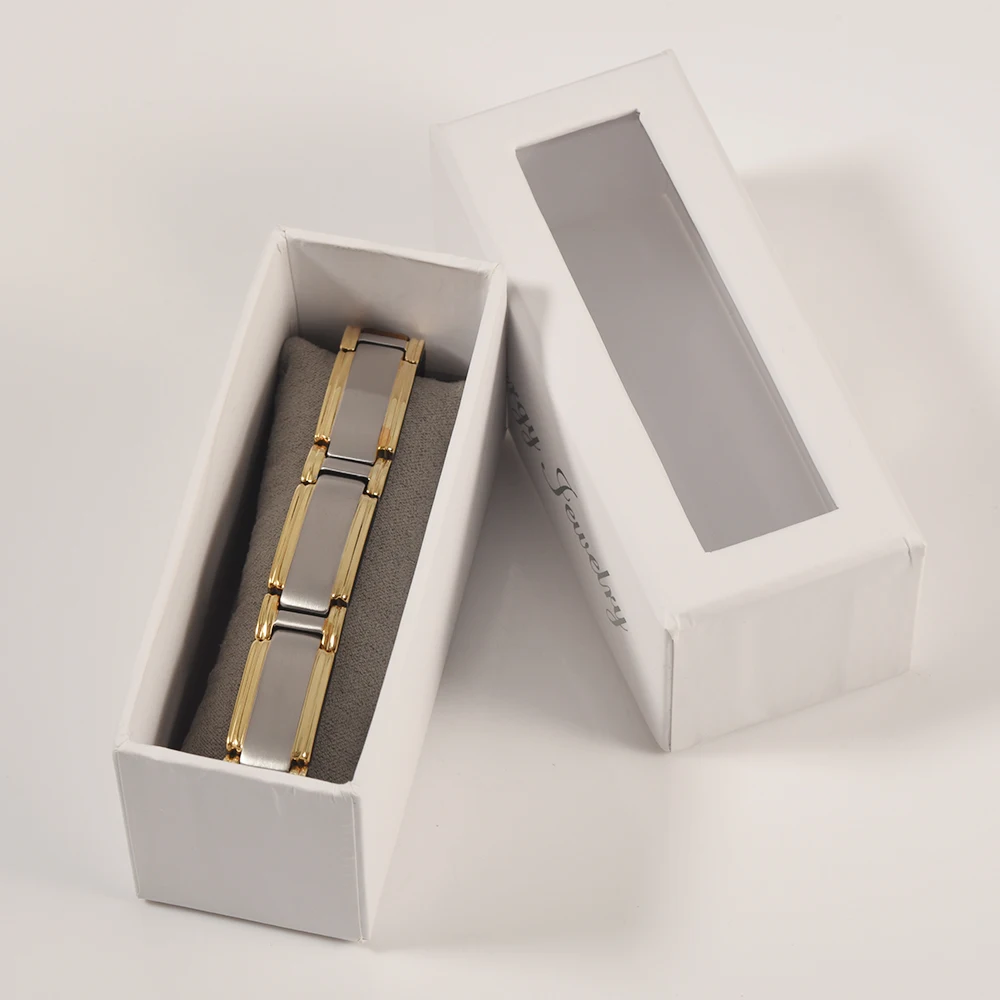 Wollet Super Strength Magnetic Fashion Jewelry Infrared Germanium Powder Titanium Steel Magnetic Bracelet