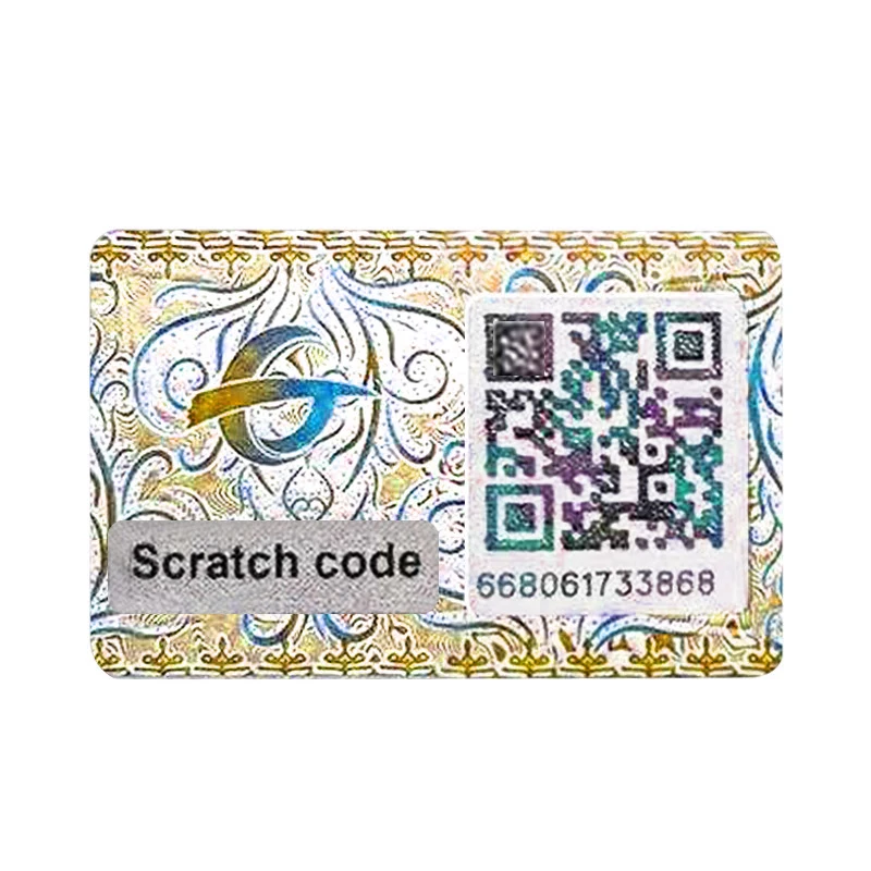 Пользовательские анти-контрафактная голограмма Qr код этикетки безопасности наклейка