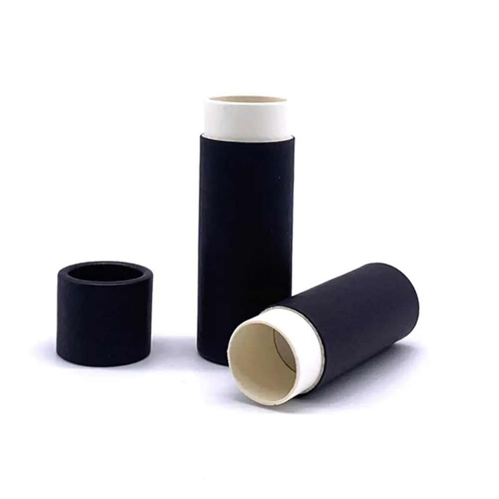 
Custom Eco Friendly Cylinder Round Kraft Paper Tube Packaging Cardboard White Push Up Cosmetic Lip Balm Paper Lipstick Tube 