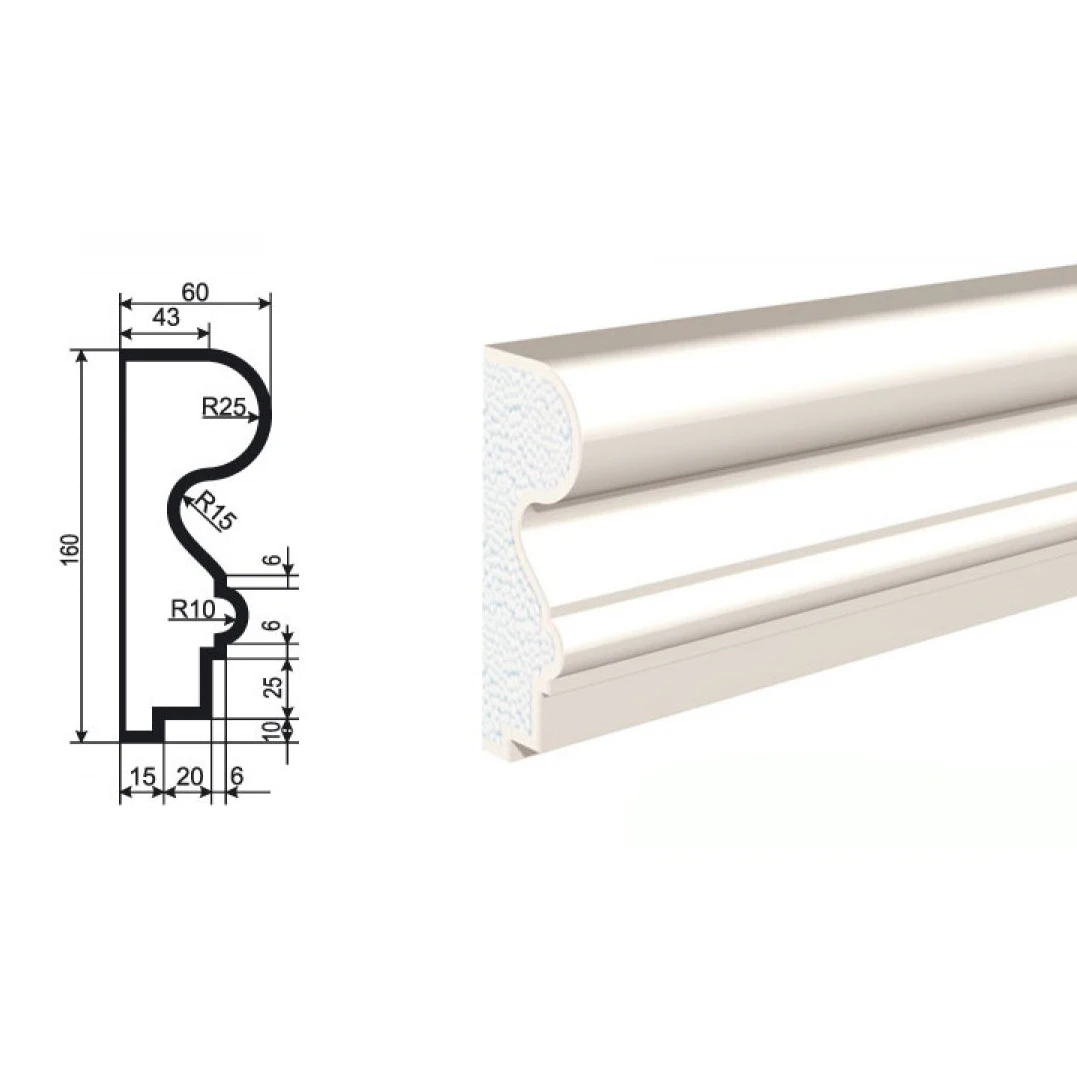 Factory Direct Sales Crack Resistance Fiber Mesh Easy Installing Eps Polystyrene Foam