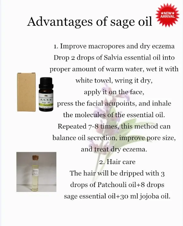 
Clary Sage Oil For Body And Hair Care Clary Sage Fragrance Essential Oil Private Label 10ml Free Sample 