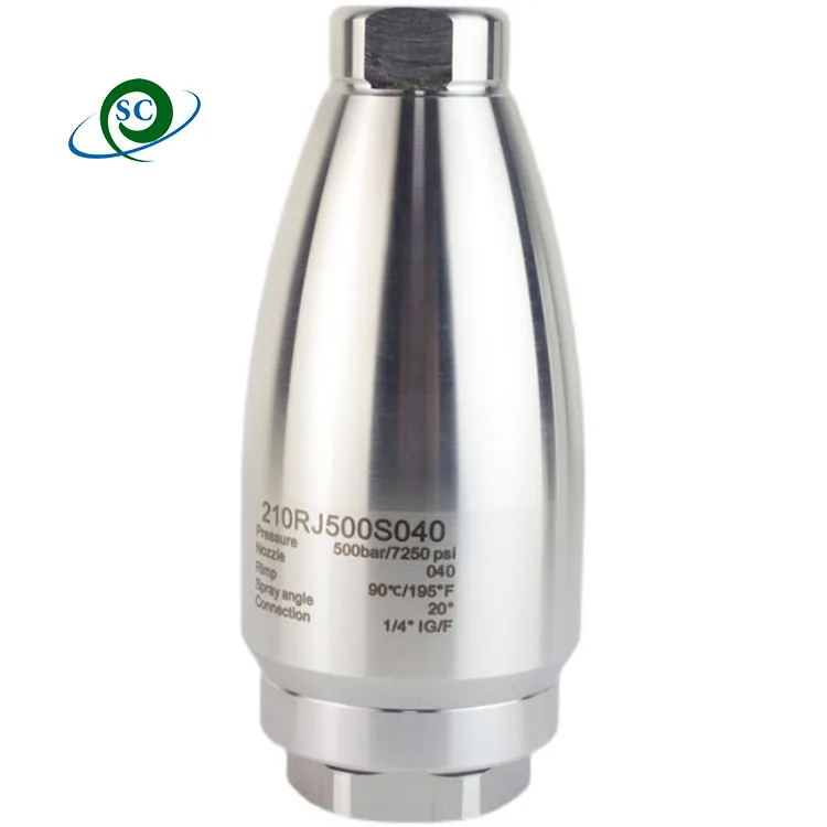 quality SS G1/4' female rotating Turbo Nozzles high pressure Surface Derusting Washing head