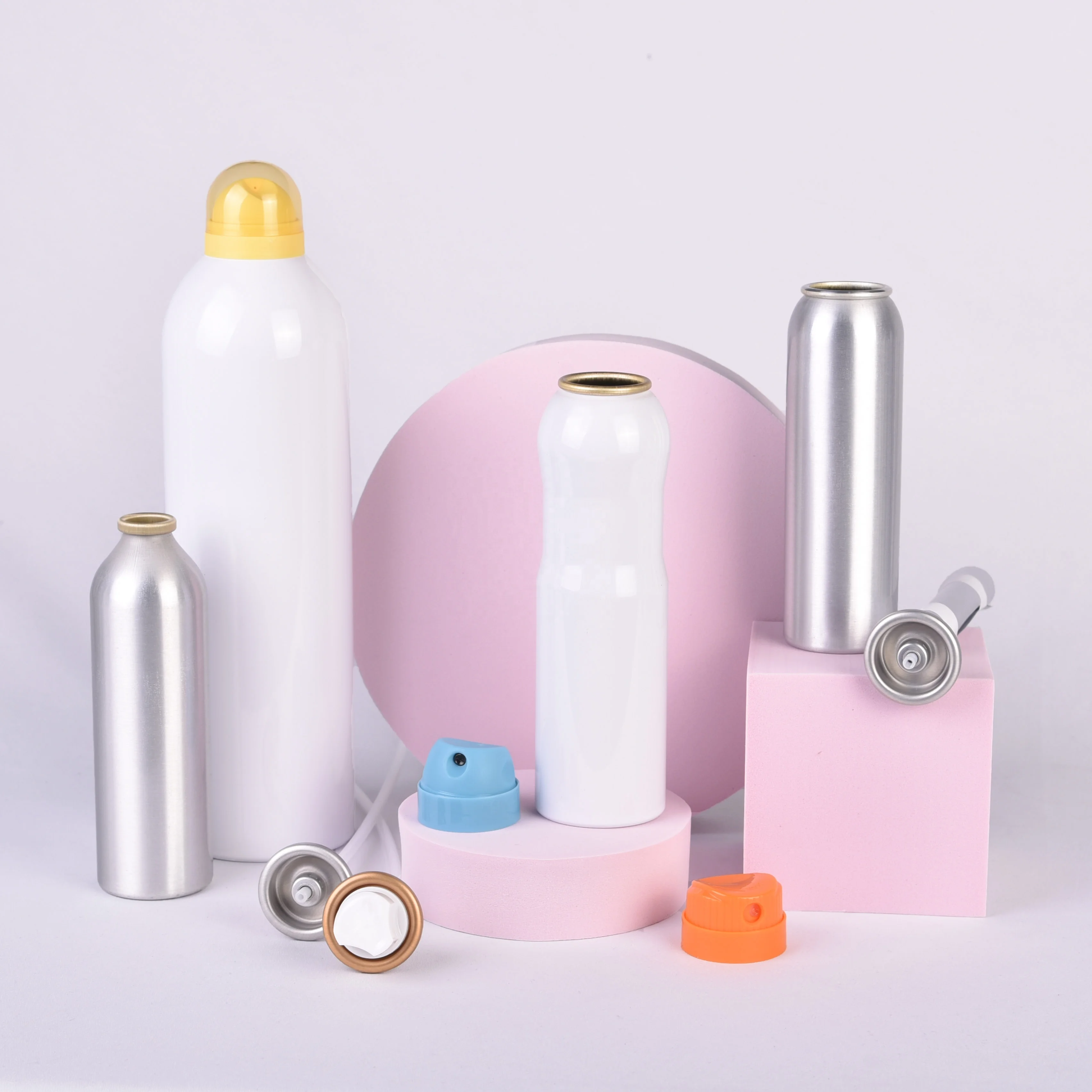 Competitive Full Printing Empty Aerosol Can Performance Enhancer with Cover 200ml 350ml 500ml Aluminum Aerosol Can Valve