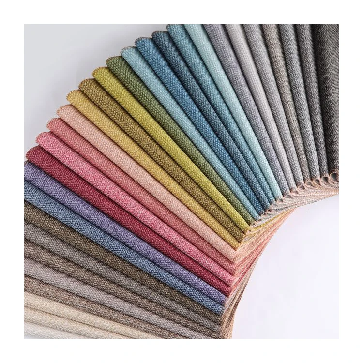 New Fashion  Melange Heather Colors Water Resistant Sofa clothes fabric  simple design line Fabric For Sofa