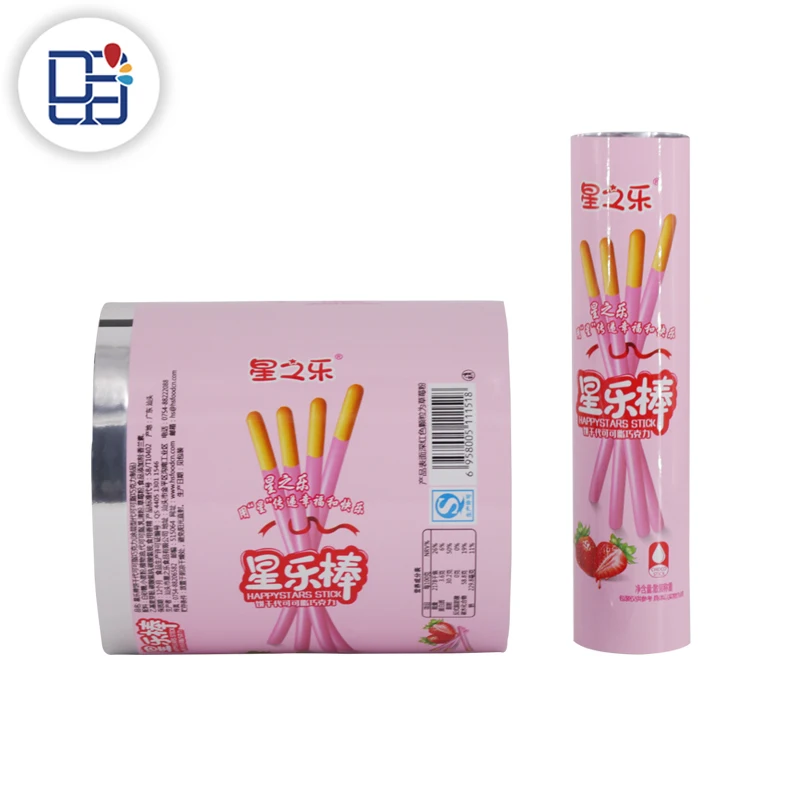 Custom Food Grade Copperplate Printing Potato Chips Roll Tube Food Cover Film Plastic Mylar Roll Film