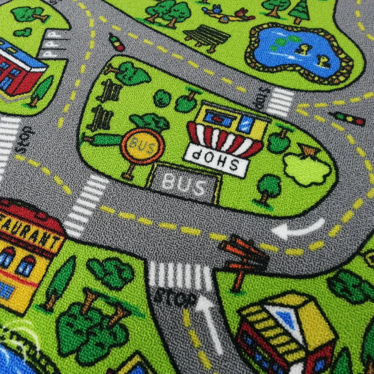 2024 AMZ Eco-Friendly Non-Slip Baby Play Mat Modern Puzzle Kids Carpet Wholesale Machine Made Nylon Polyester Carpet Bedroom Use