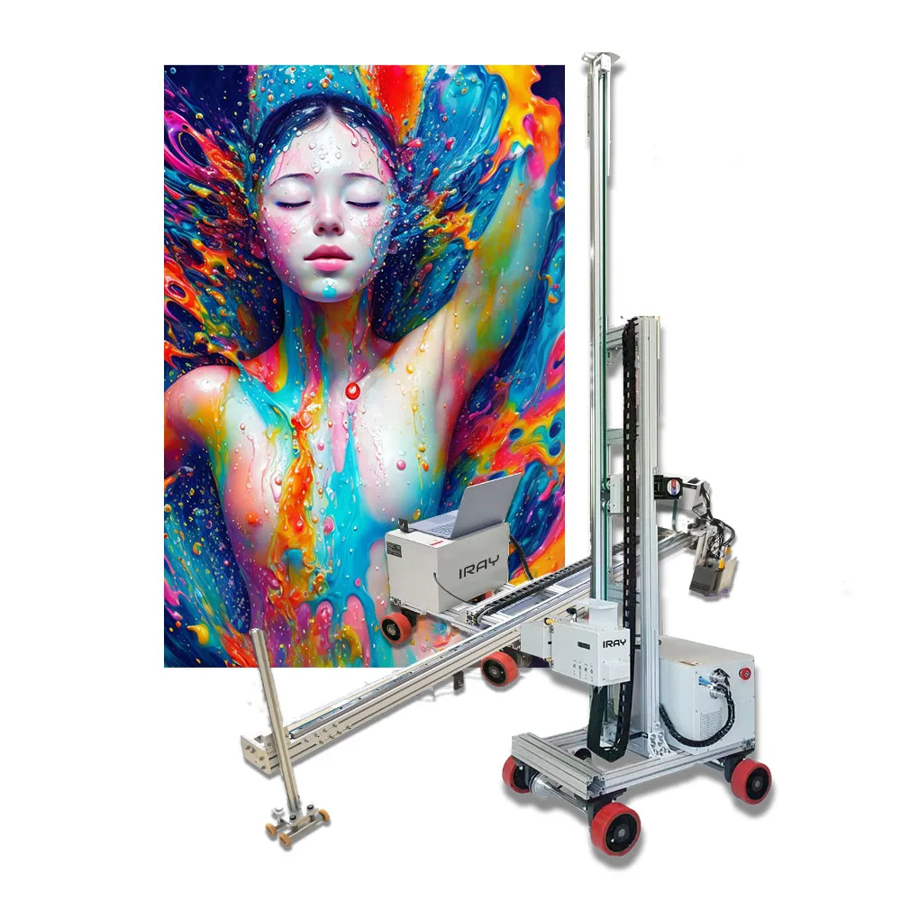 Spray Painter 3d Painting Machine Wall Printer Vertical Wall Inkjet Automatic Ground Floor Ground Graffiti School Wall Printing