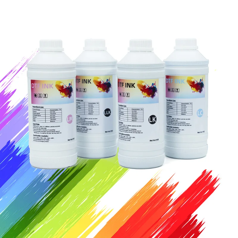 Dtf Printing Ink Dtf Xp600 5kg 1000ml Universal T-shirt Printing White Ink Dtf Color for Textile Printing Cmyk Transfer Ink
