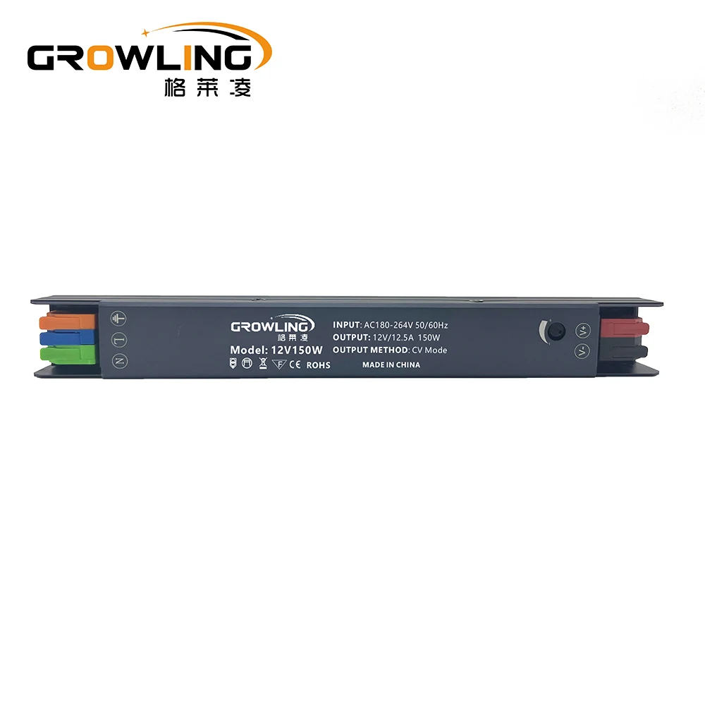 Ultra slim 220vac 110vac aluminum 60w 100w 150w 200w 300w 24v 12v led power supply smps inside led light driver