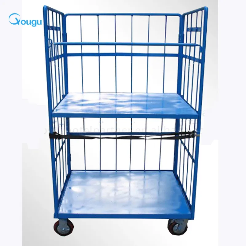 Professional Galvanized Nestable Zinc Welded Hot Sale Industry Roll Container With Low Price