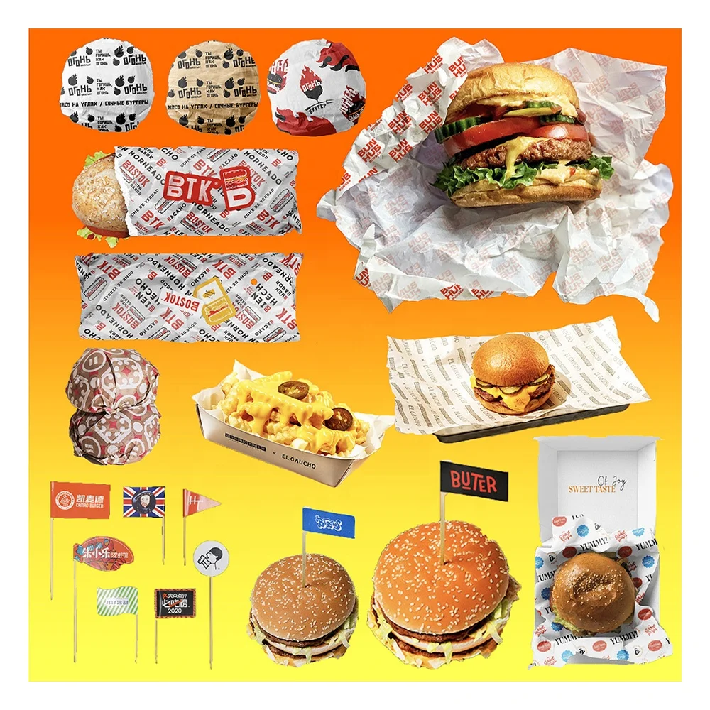Custom Logo Food Grade Wood Disposable Toothpick Paper Flag Picks Burger With Low Price