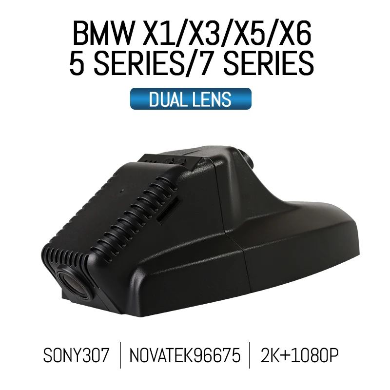  Русский 2K 1080P Двойная камера Автомобильный видеорегистратор для BMW X1 X3 X5