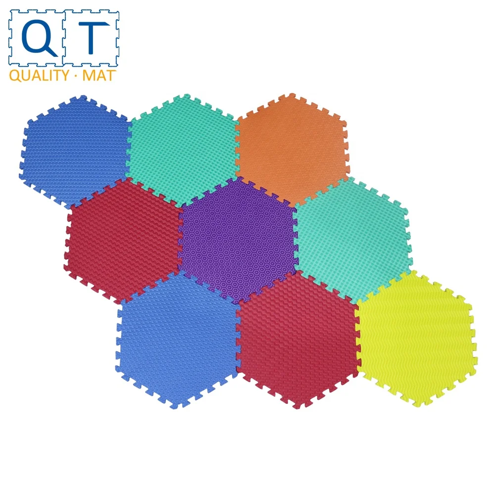 QT MAT EVA Foam Hexagon Puzzle Floor Tile Mat