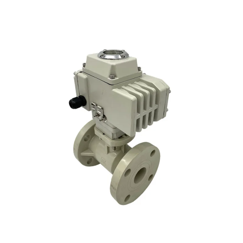 ANSI class150 2 way PVC UPVC PPH flanged electric Motorized ball valve