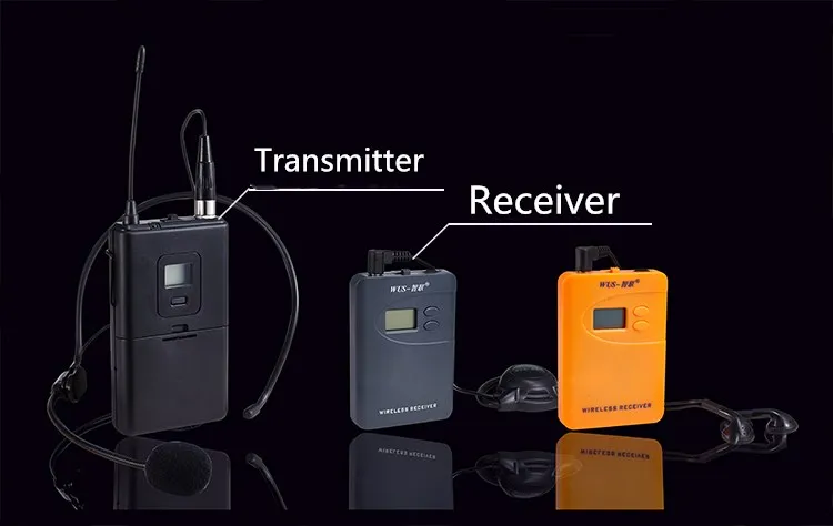 WUS800R using AAA battery 150 meters,whisper tour guide system