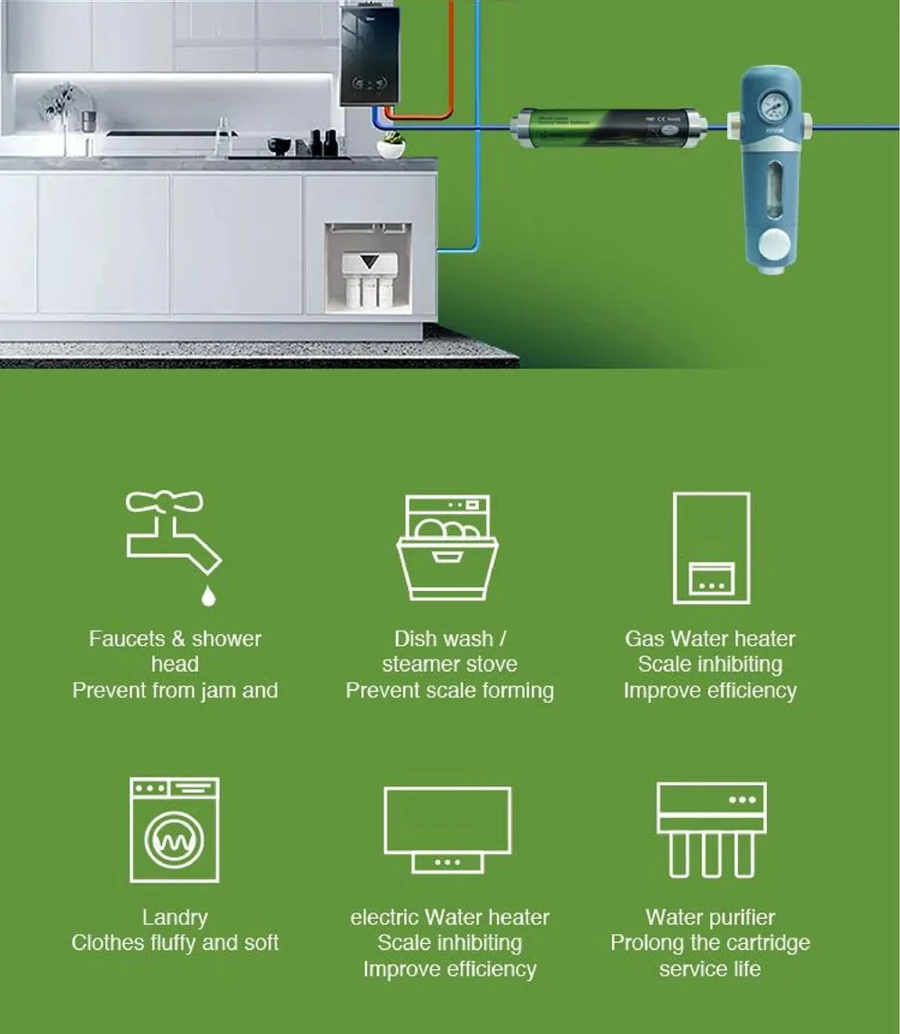 Brisk best limescale treatment for whole house small water softener filter descaling and anti scale
