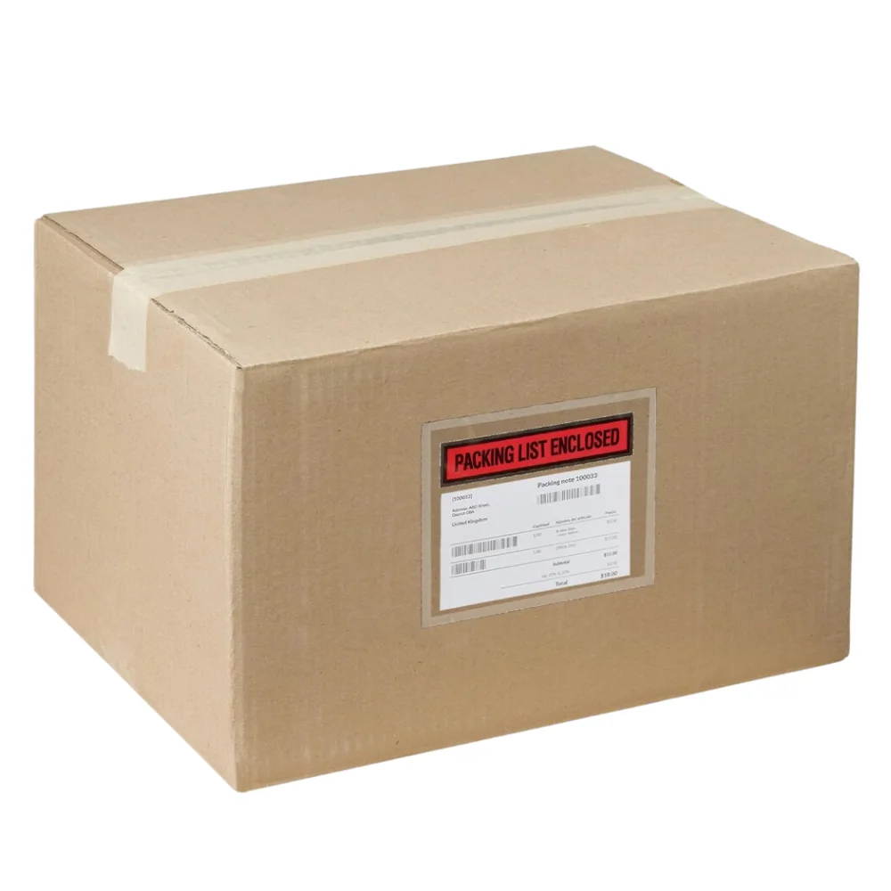 In-stock Clear Packing List Pouch Top Loading Waterproof Invoice Enclosed Packaging List Envelope Custom Consignment Note Pocket