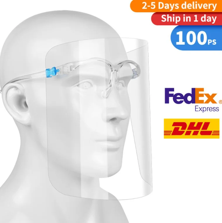 Anti Fog Eye Protect Face Reusable Facial Visor Face Shield Face shield With Glasses Frame