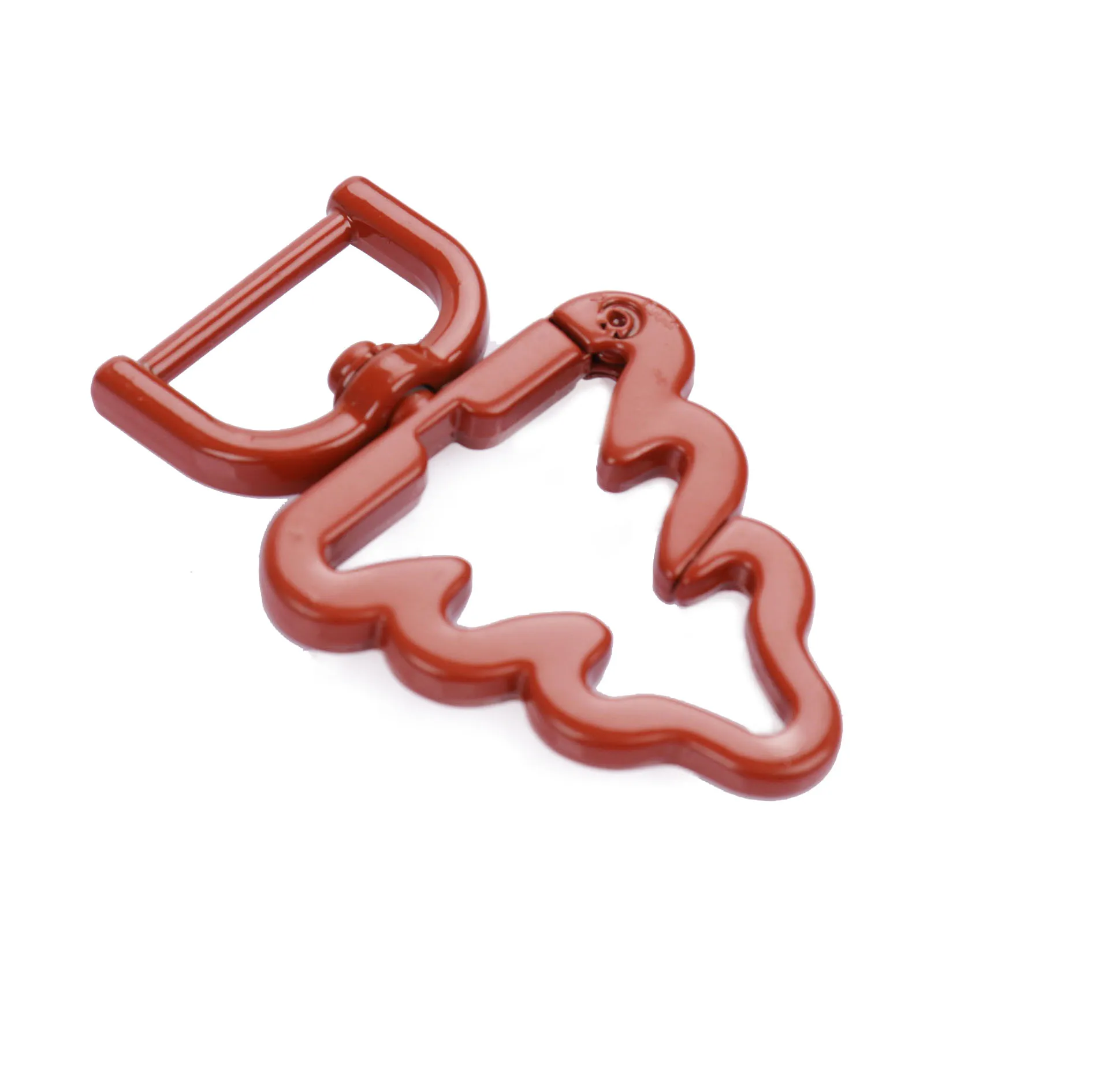 Популярный и практичный милый металлический карабин, поворотный карабин, 40 мм, металлическая пряжка на заказ, Китай