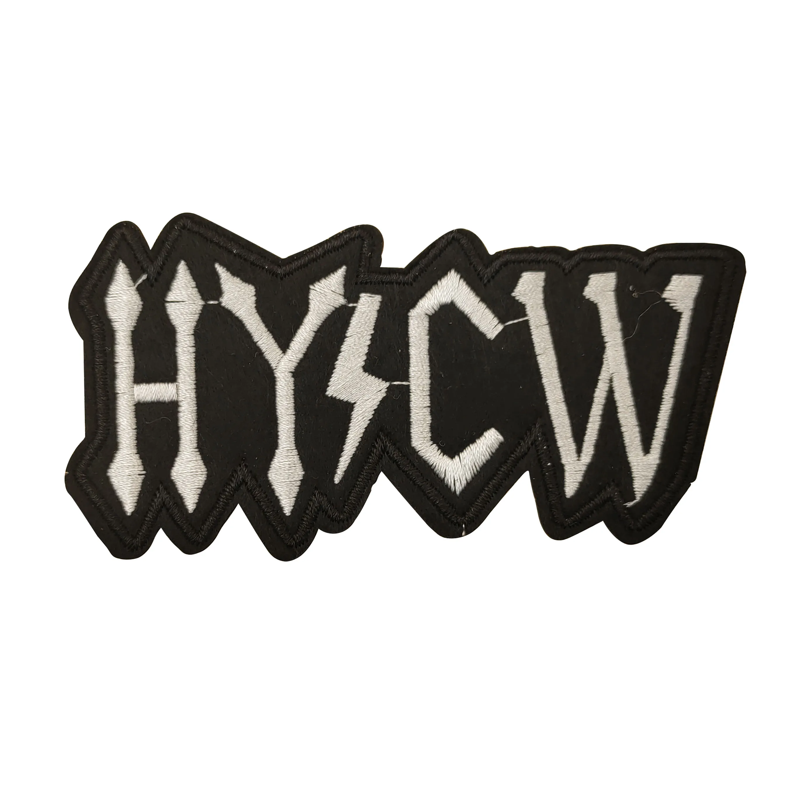 No minimum MOQ 3d embroidery hat letter patch for clothing